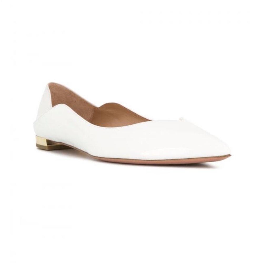 Aquazzura white ballet pointy flats